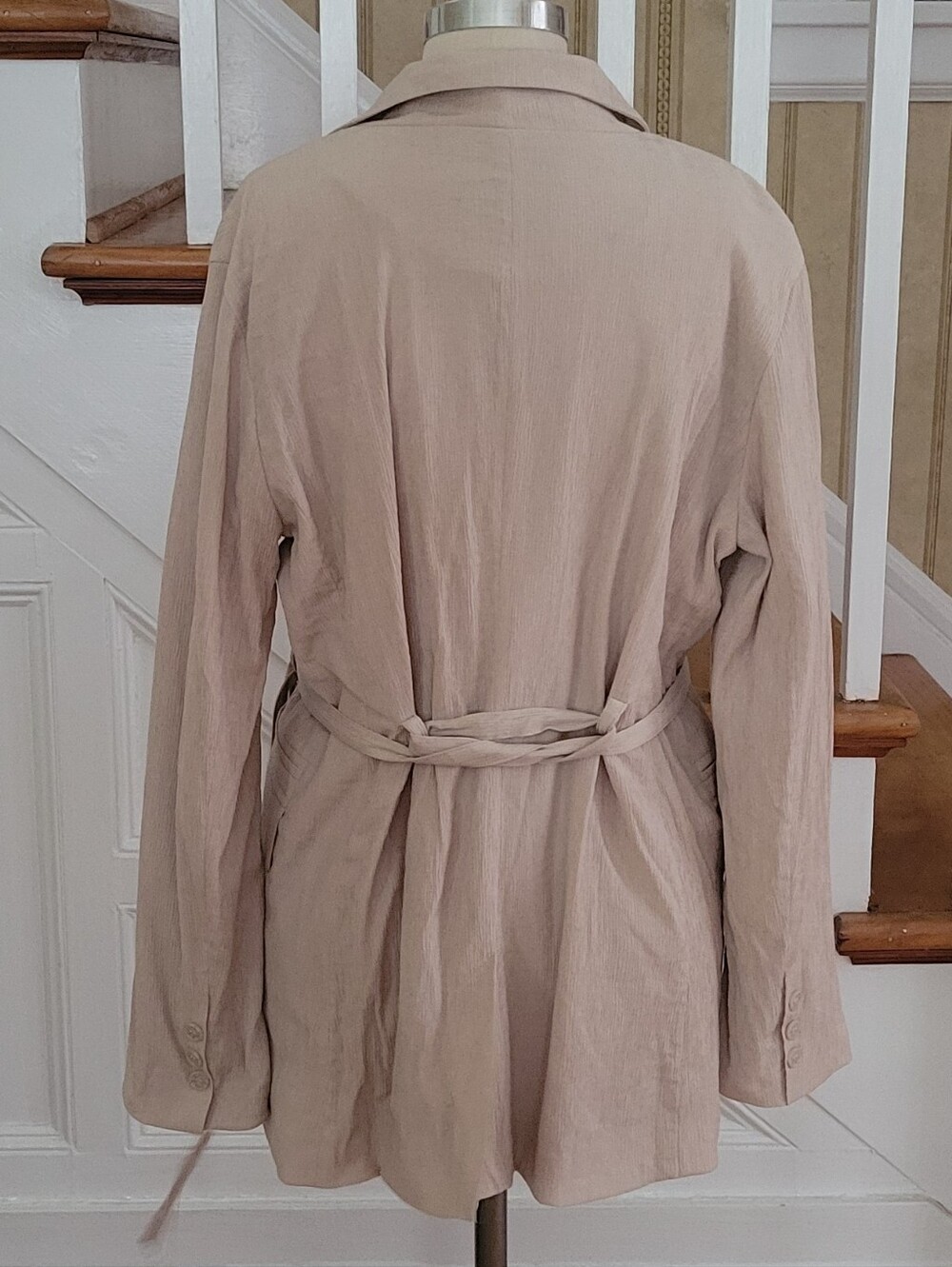 BAGATELLE Collection Beige Single Front Button Jacket Size Large - Picture 3 of 8